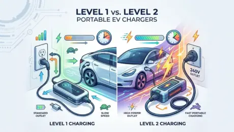 Level 1 vs. Level 2 Portable EV Chargers