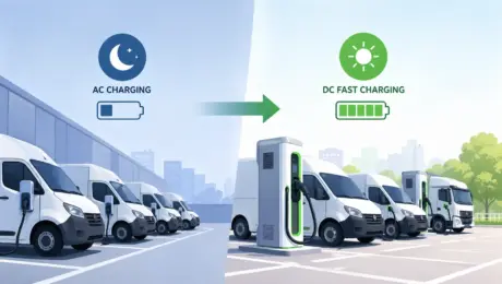 When to Upgrade a Fleet Depot from AC Charging to DC Fast Charging