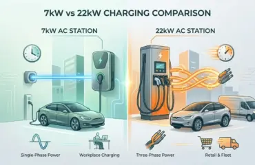 7kW vs. 22kW AC Commercial Chargers