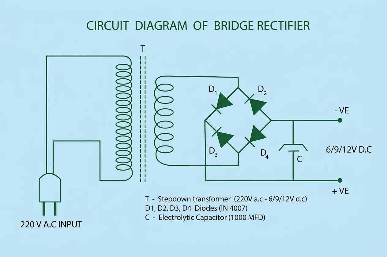 Circuit Diagram Of Bridge Rectifier