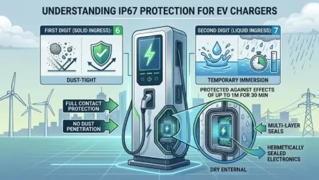 IP67 Waterproof Ratings for EV Chargers