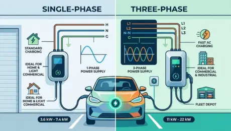 Single Phase vs. Three Phase Wallbox Chargers